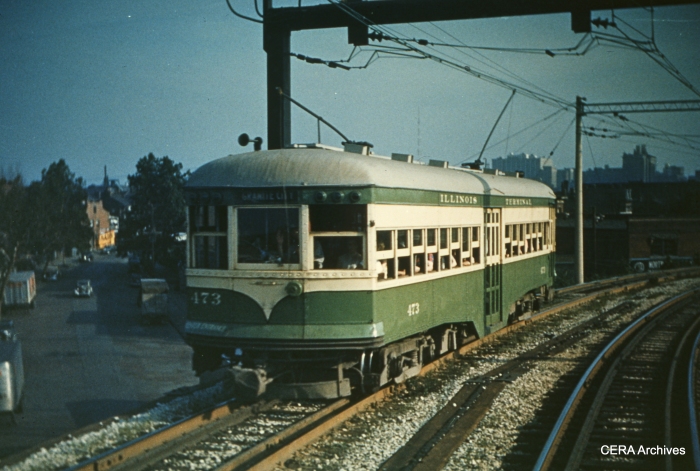 IT 473 leaving St. Louis in 1951. (Photographer unknown - CERA Archives)